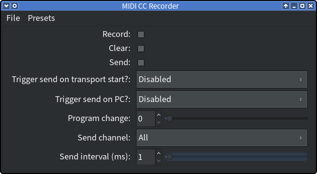 MIDICCRecorder generic UI in jalv